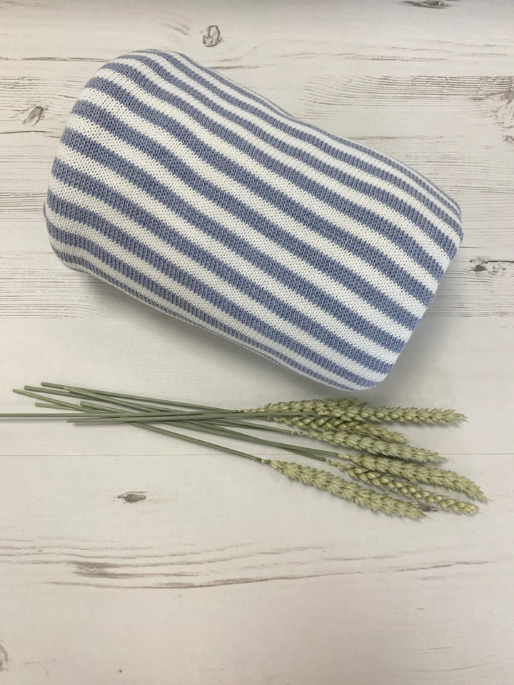 Organic Striped Baby Blanket - Blue