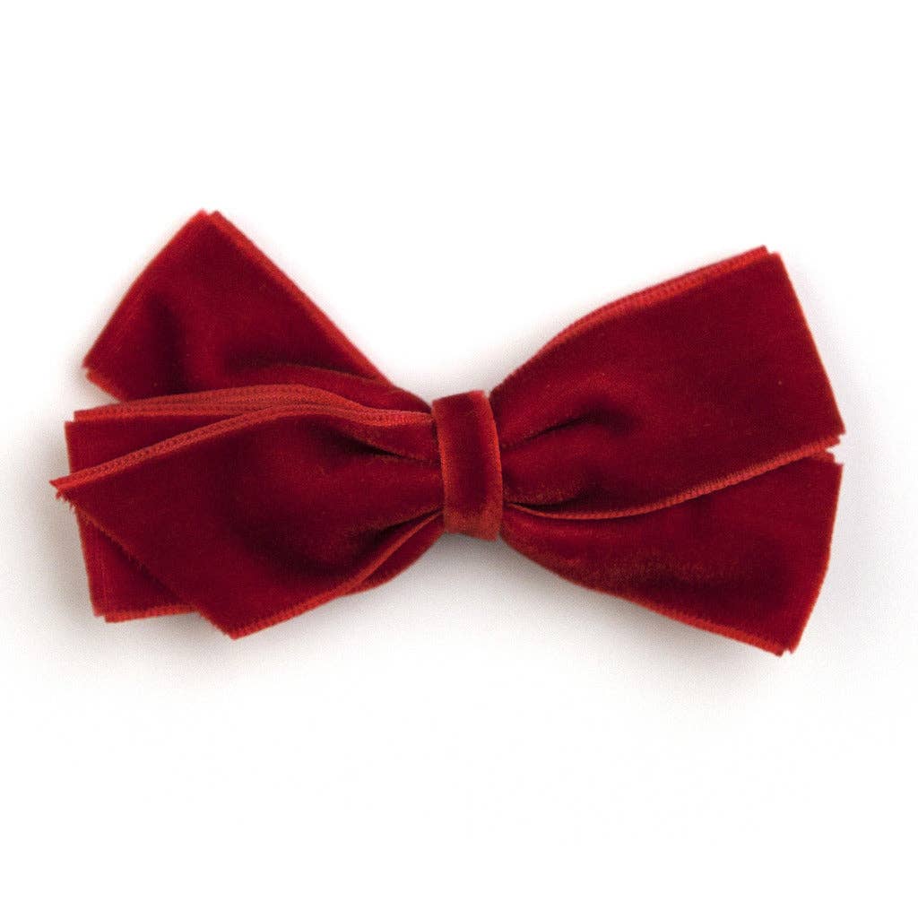 Medium Velvet Hair Clip - Scarlet - The Baby Cot Shop, Chelsea