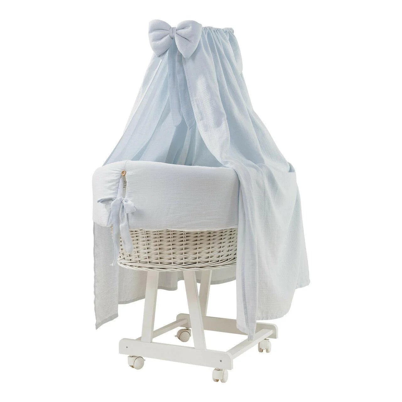 Mia Canopy Crib in Pink - The Baby Cot Shop, Chelsea