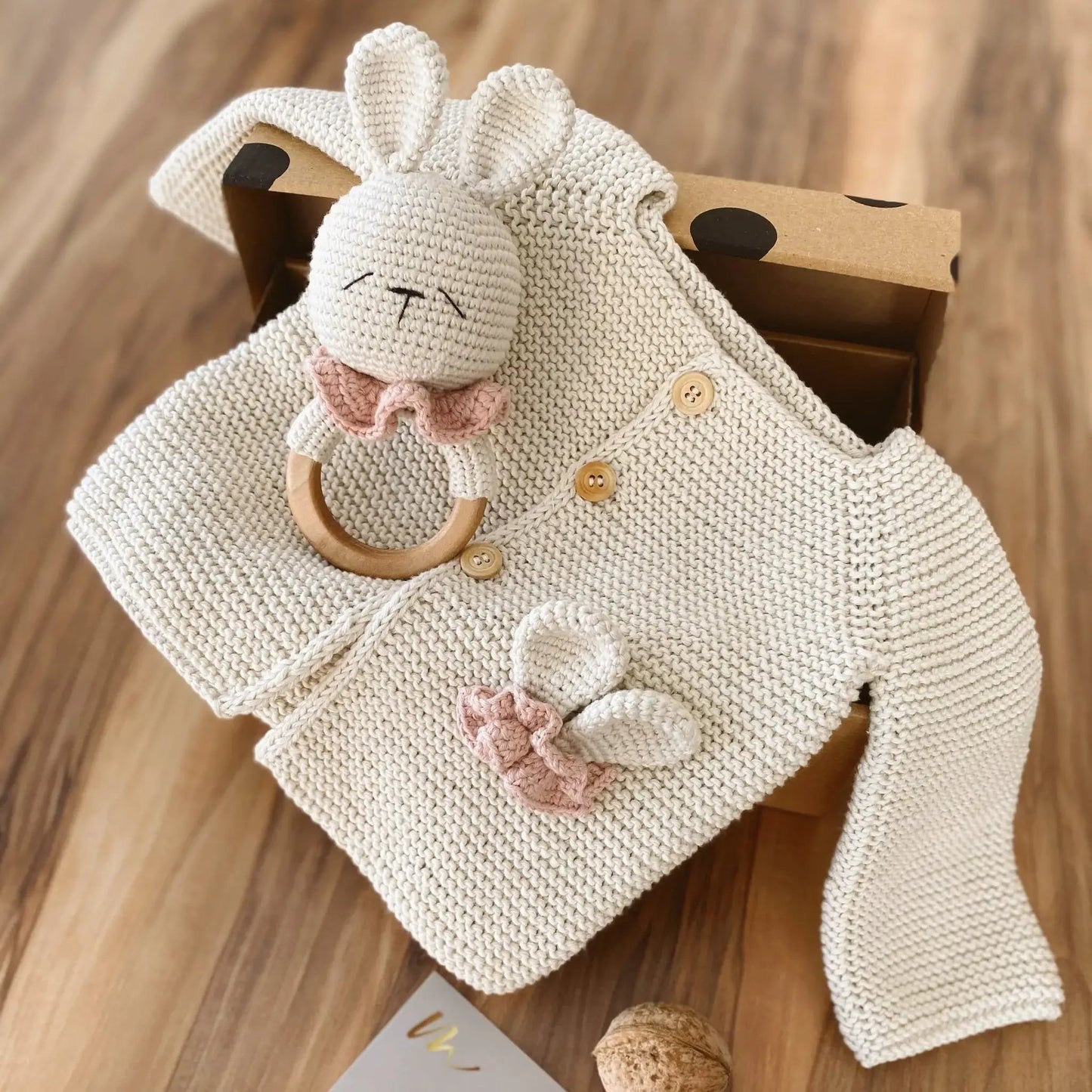 Organic Cotton Bunny Cardigan - The Baby Cot Shop, Chelsea