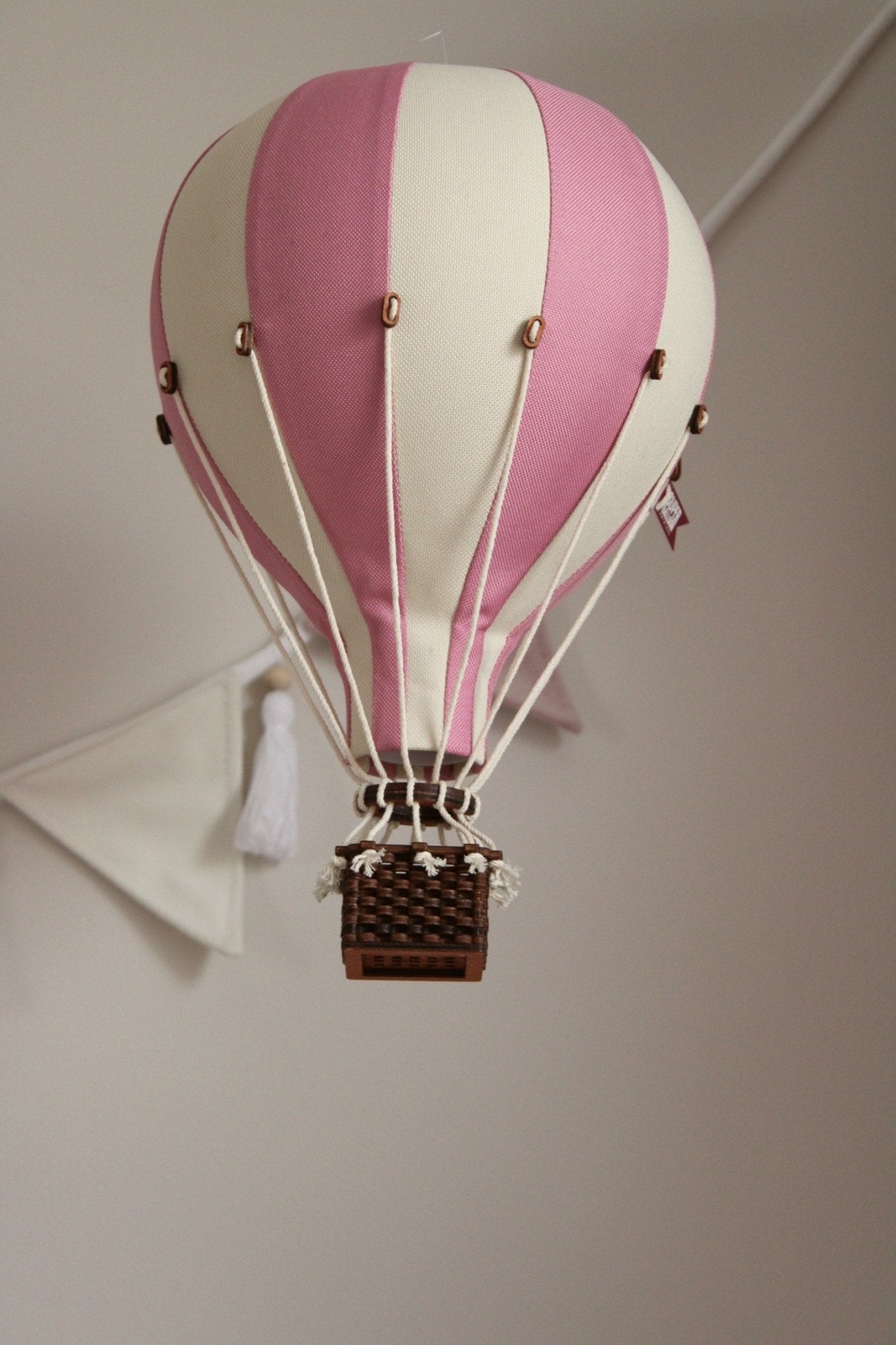 Pink and Beige Decorative Hot Air Balloon (3 Sizes) - The Baby Cot Shop, Chelsea