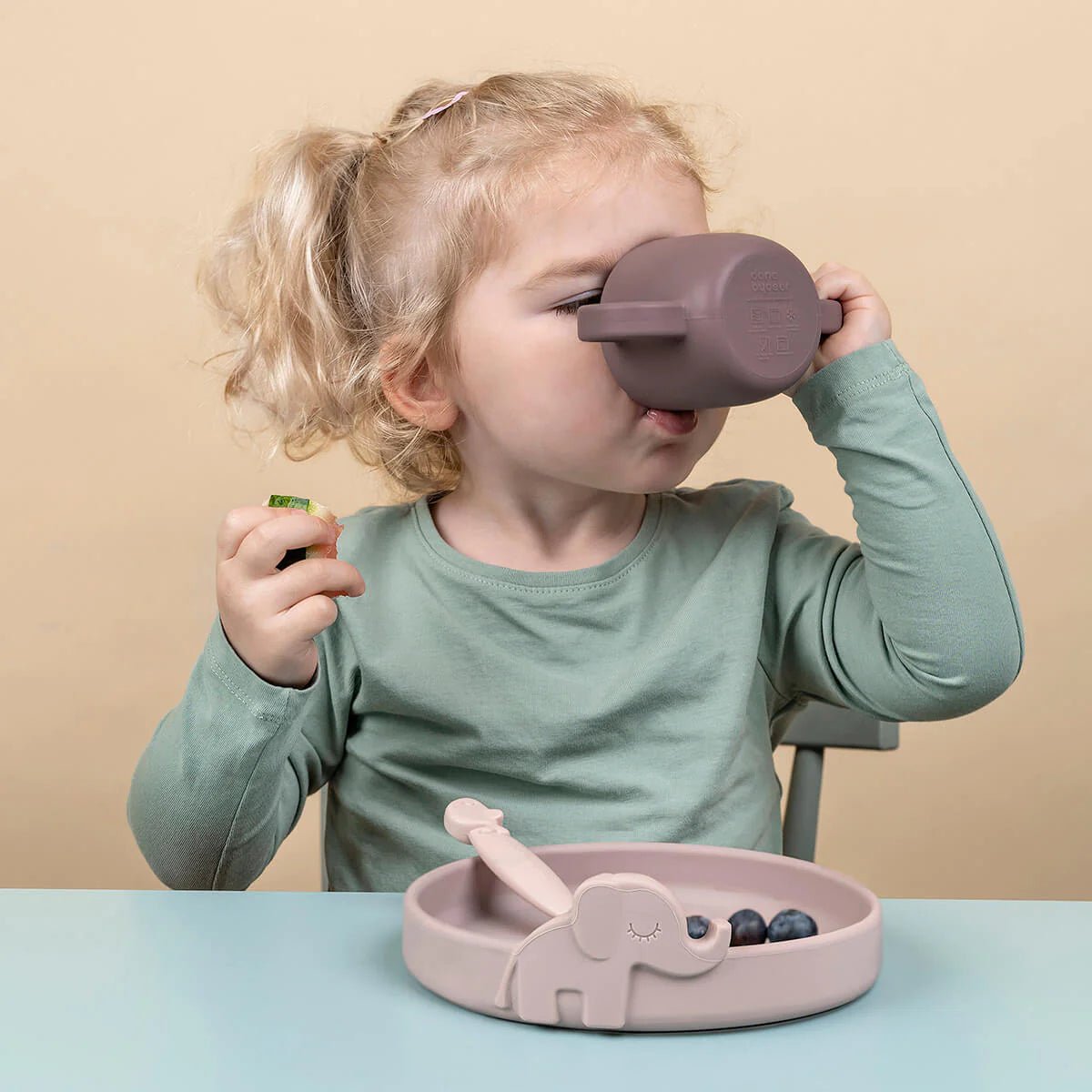 Silicone Dinner Set - Rose - The Baby Cot Shop, Chelsea