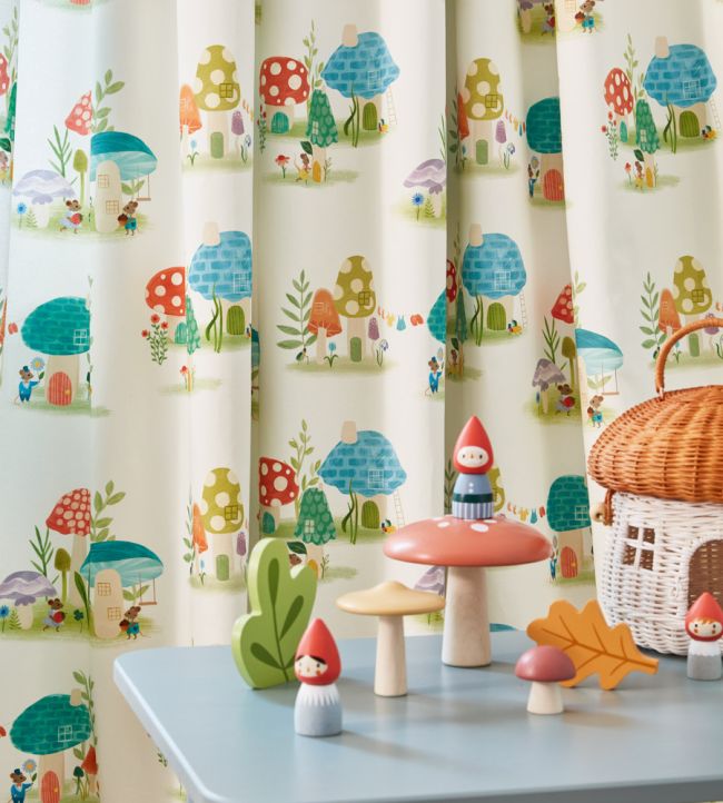 Toadstool Town Fabric - The Baby Cot Shop, Chelsea