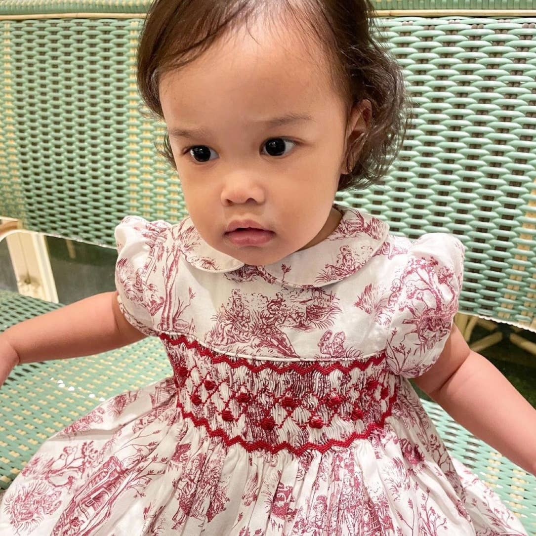 Toile de Jouy Smocked Dress - The Baby Cot Shop, Chelsea