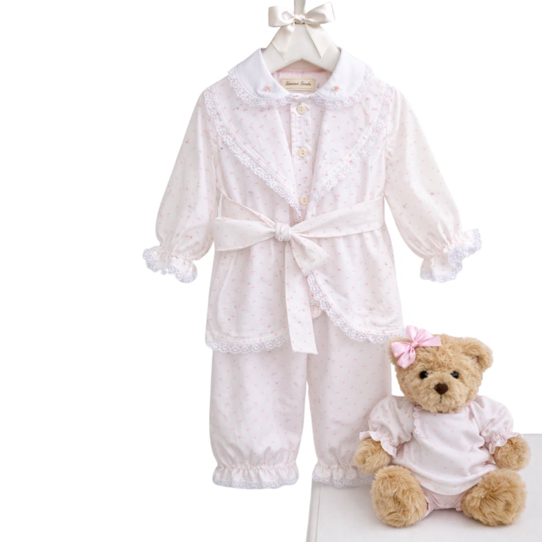 Windsor Pyjamas Set - Pink Polka Dot - The Baby Cot Shop, Chelsea