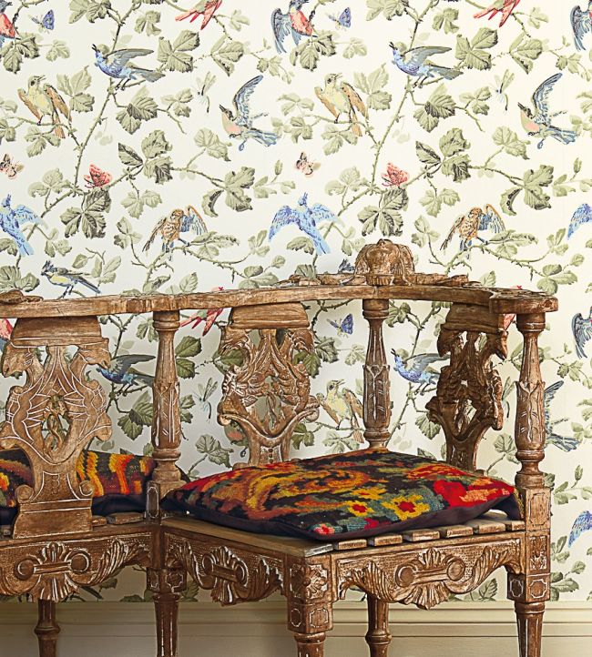 Winter Birds Wallpaper - The Baby Cot Shop, Chelsea