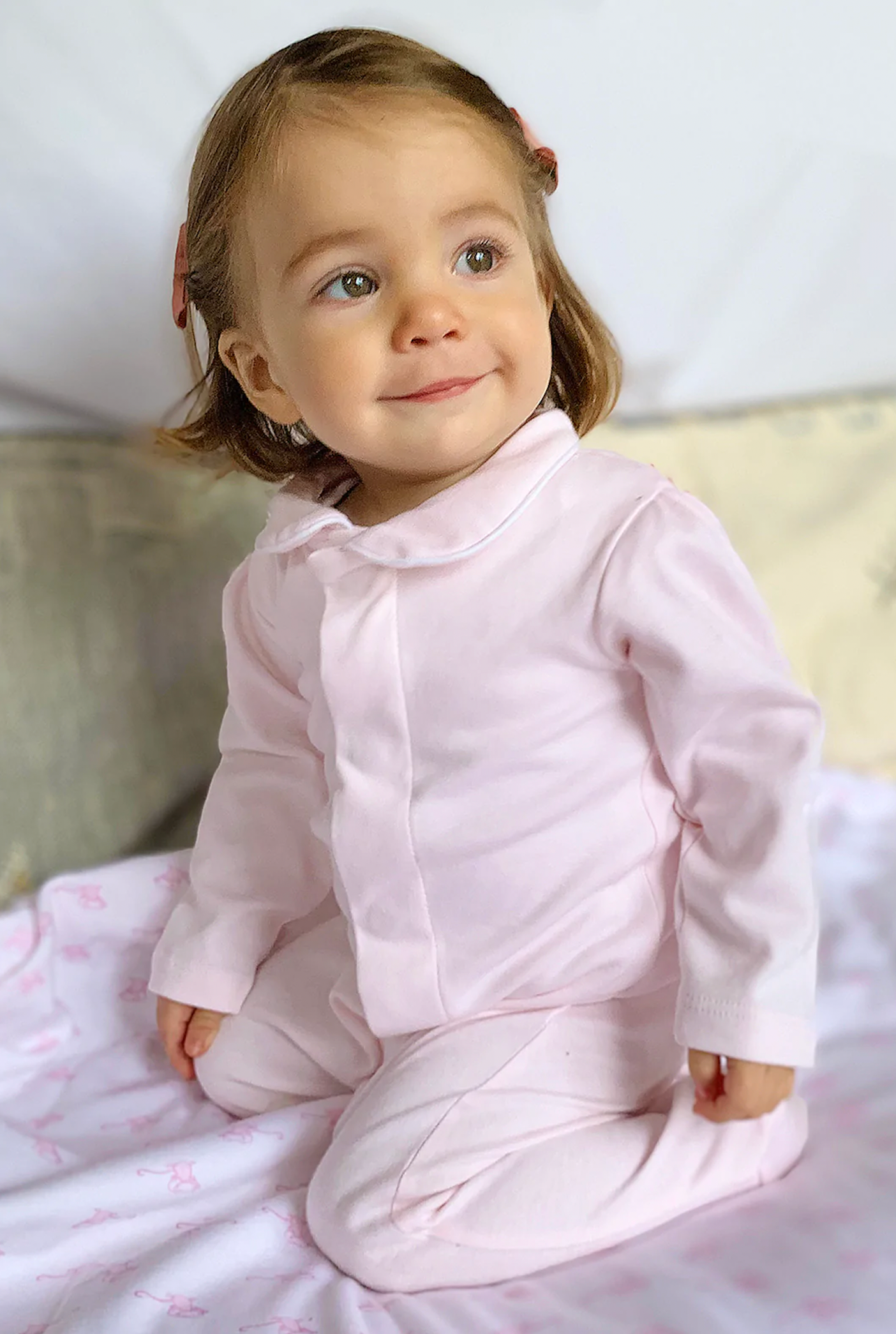 Pink Cotton Onesie by Magnet Mouse
