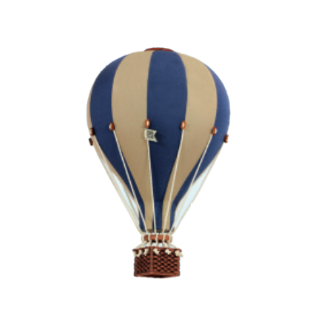 Light Brown and Navy Blue Decorative Hot Air Balloon (3 Sizes Available)