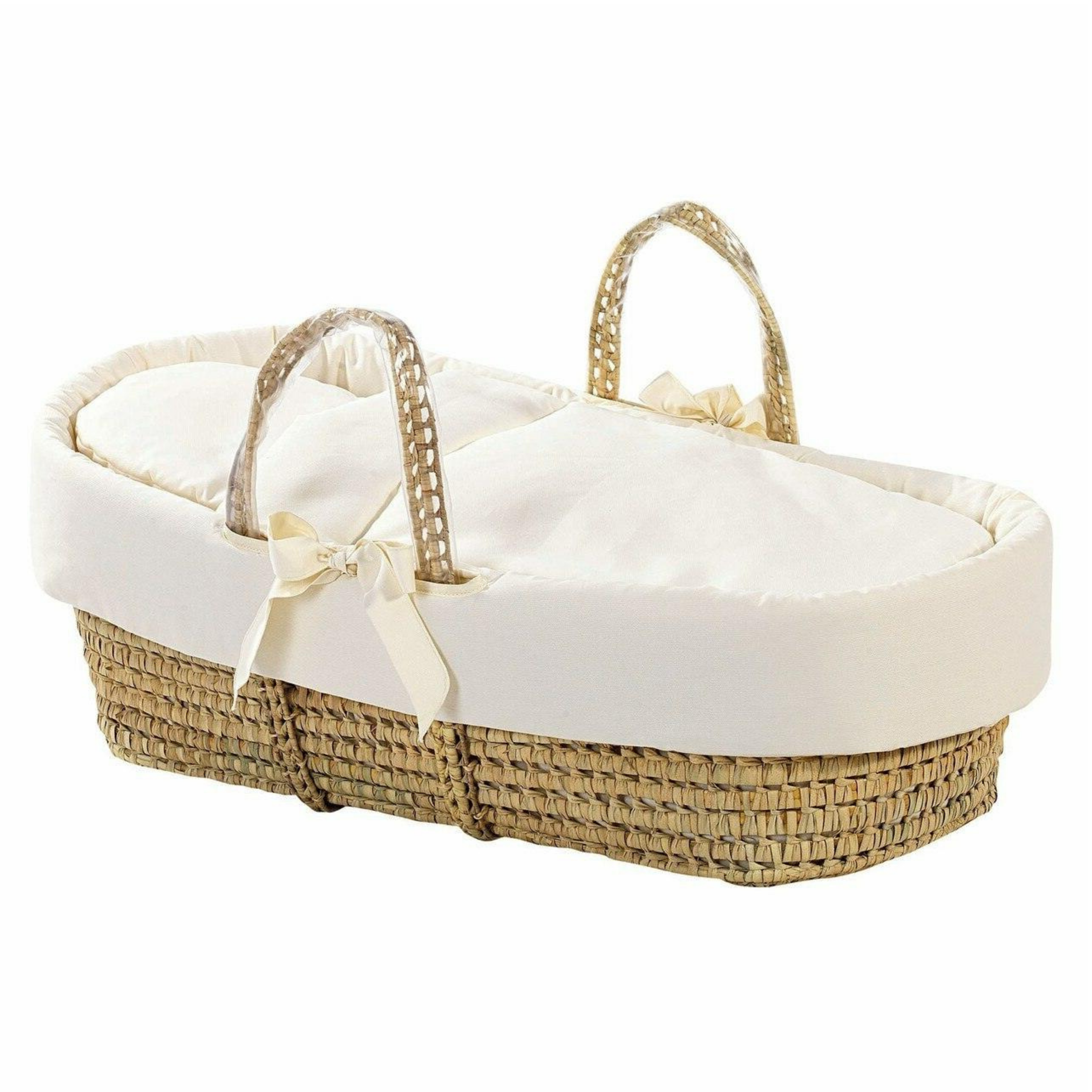 Carolina Moses Basket in Cream - The Baby Cot Shop, Chelsea