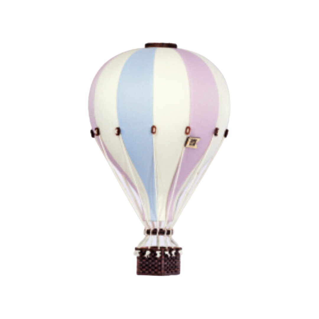 Blue, Pink & Cream Decorative Hot Air Balloon
