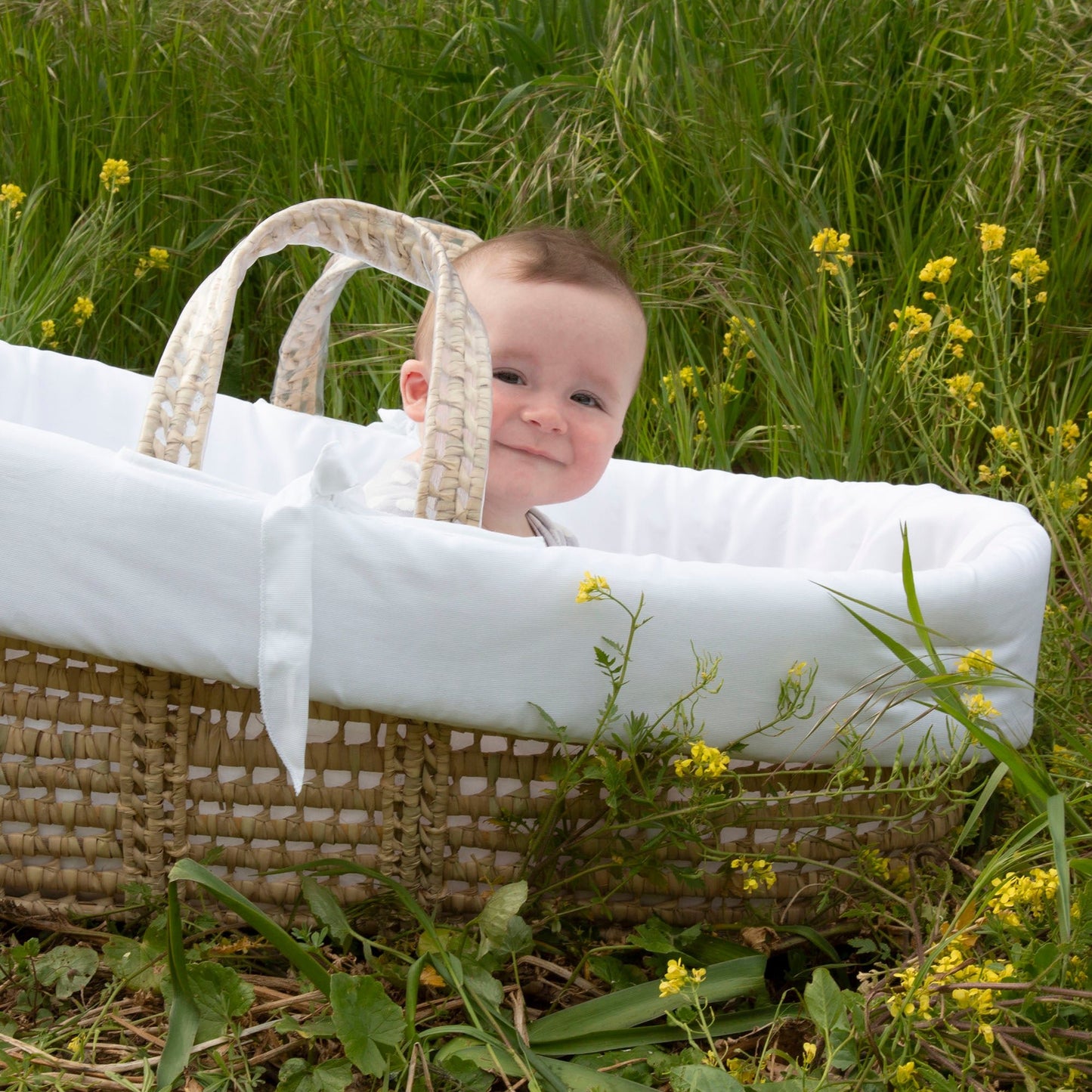 Carolina Moses Basket in Pink - The Baby Cot Shop, Chelsea