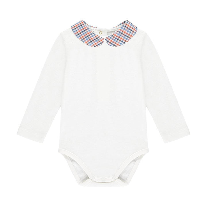 Baby Bodysuit with check collar