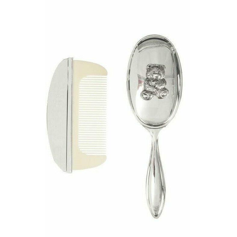 Silver Plated Brush and Comb Set
