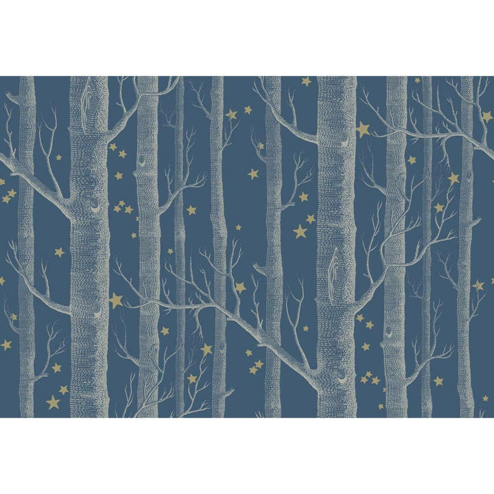 Woods and Stars Blue Wallpaper