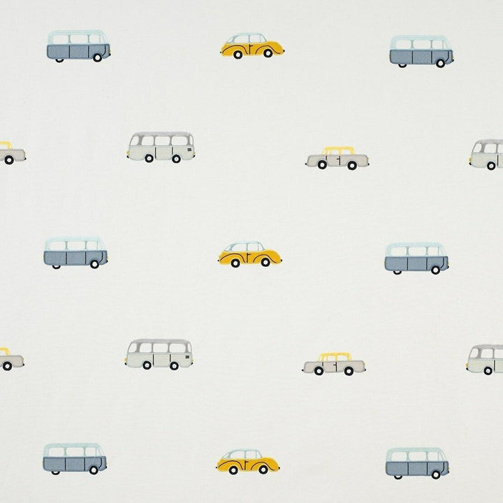 Happy Dreams Embroidered Vintage Cars Blue