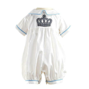 Rachel Riley Princess Crown Embroidered Babysuit