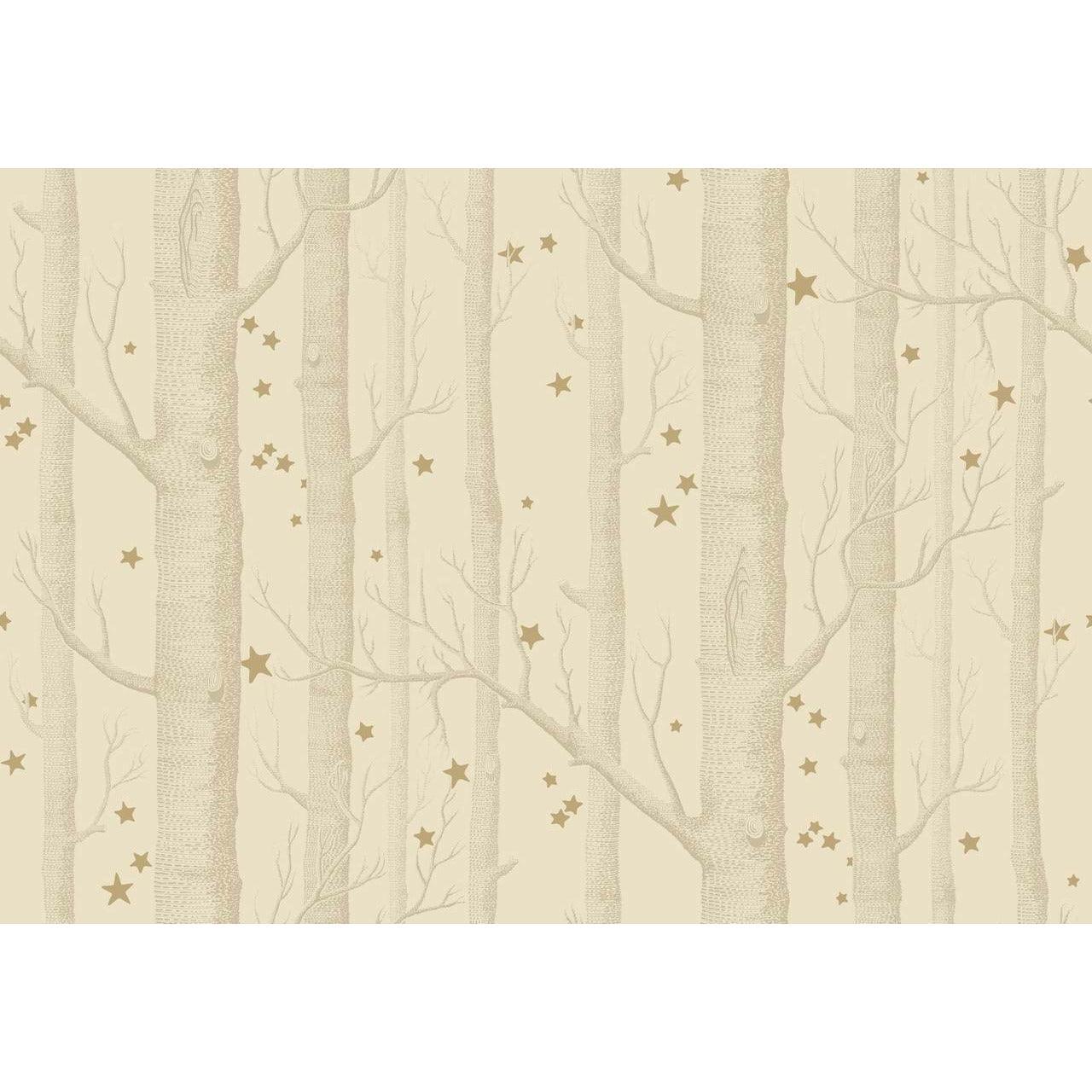 Woods and Stars Off-White Cream Wallpaper