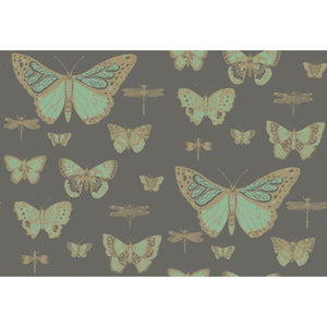 Butterflies and Dragonflies Grey Wallpaper