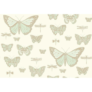 Butterflies and Dragonflies Corn Silk Wallpaper