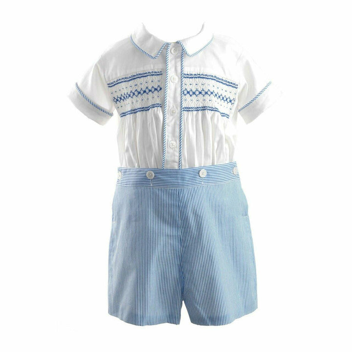 Rachel Riley Striped Smocked Set