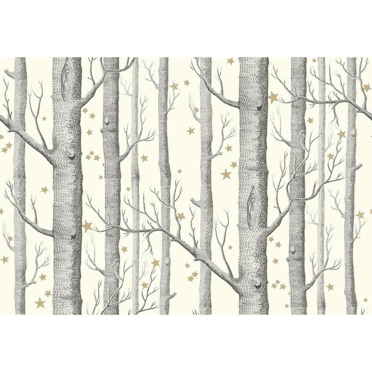 Woods and Stars Linen Wallpaper